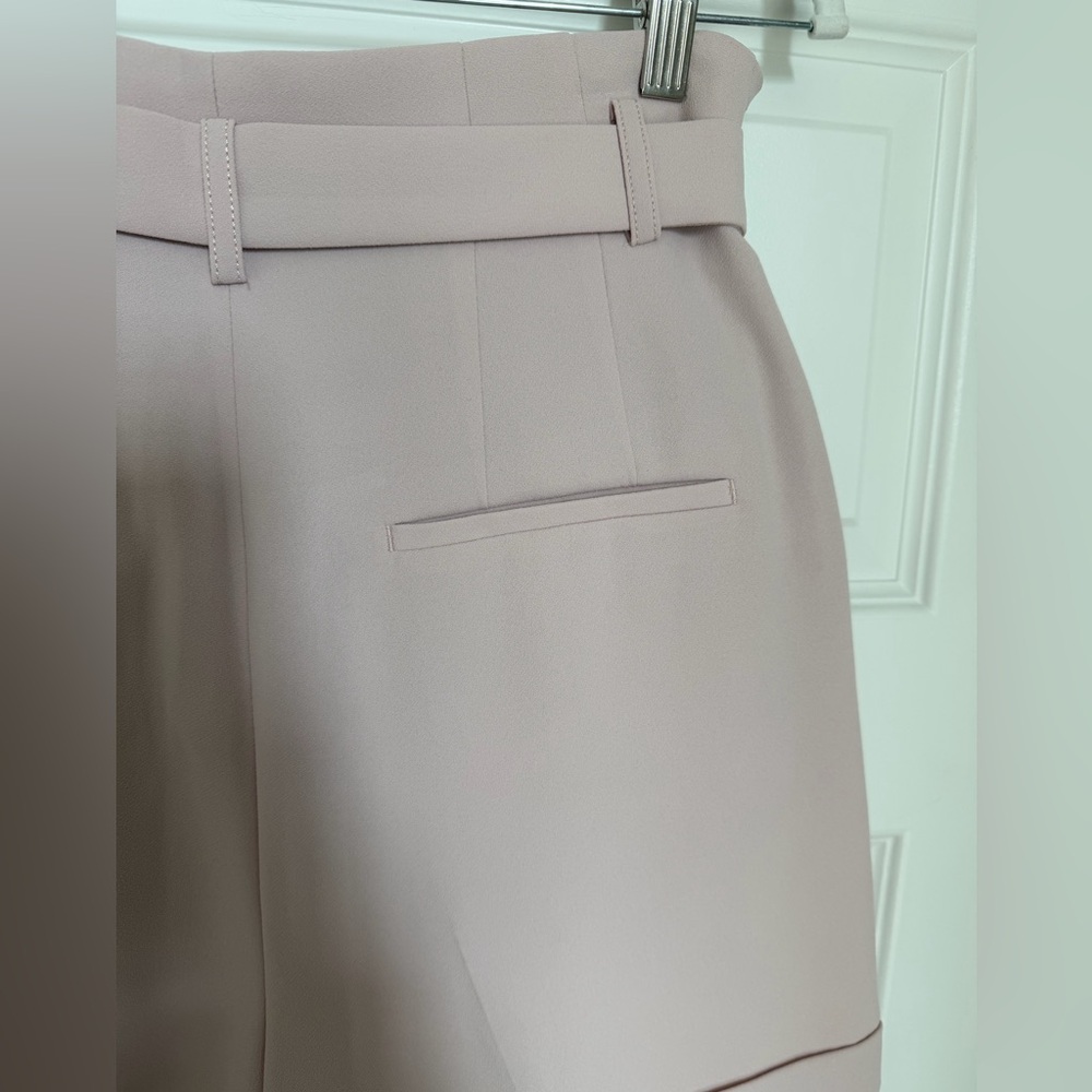 NWT Express High Rise Pleated Dress Shorts w/ Belt blush pink size 10 - Picture 15 of 16